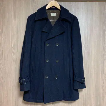 ORIHICA 네이비 피 코트 더블 브레스트