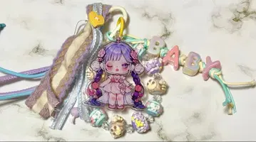 SKULLPANDA 아크릴 키링 스트랩