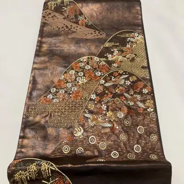 순수 실크 후쿠로 오비 학 보물 모음