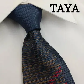 타야 고급 실크 넥타이 올 패턴 다크 그레이