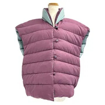 새상품급 Shilla casa 다운 페더 베스트 F 퍼플 b5K014