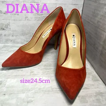 [ 새상품급 ] DIANA 스웨이드 펌프스 오렌지 24.5cm