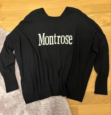 마렛멧 구매 로고 & V넥 스웨터 블랙 사이즈 02