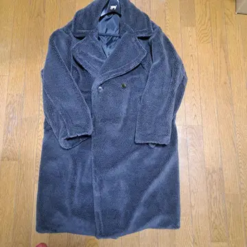 인기 다크 그레이 더블 브레스트 플리스 코트 M~L 사이즈