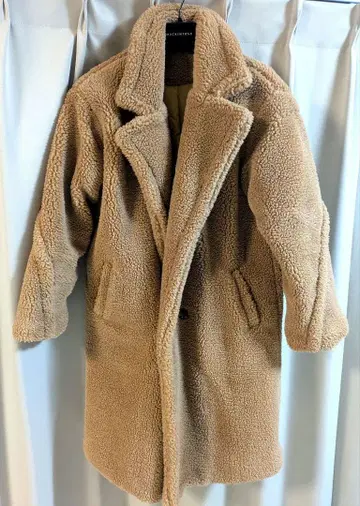 당일 발송 테디베어 롱 코트 브라운