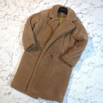 당일 발송 테디베어 롱 코트 브라운