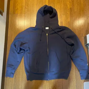 챔피온 네이비 풀 지퍼 후디