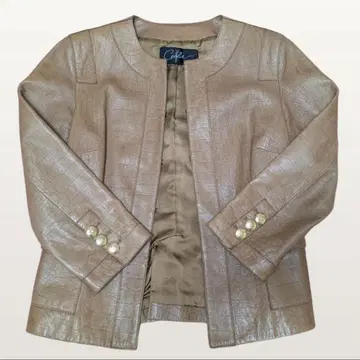 [ 요시에 이나바 ] 노카라 자켓 양가죽 실크 9호