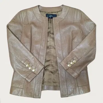 요시에 이나바 노카라 자켓 양가죽 실크 9호