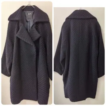 [ MuNich ] 울 100 코쿤 코트 네이비