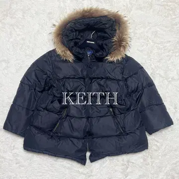 새상품급 키이스 KEITH 볼륨 다운 자켓 후드 부착 네이비