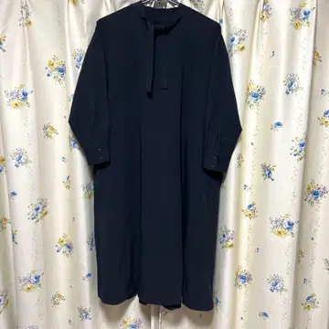 블랙 긴팔 티셔츠 롱 원피스 FEER 사이즈