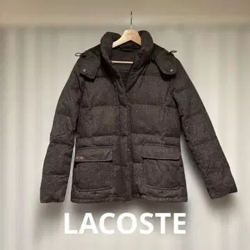 LACOSTE 후드 부착 다운 자켓 40