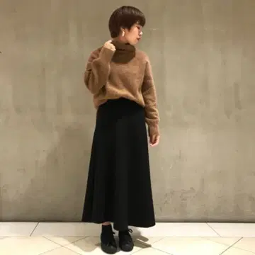 Lui's 라쿤 하이넥 니트 브라운 터틀넥