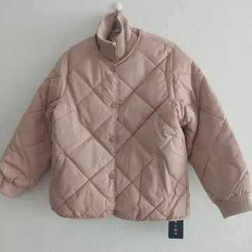 하이 칼라 퀼팅 자켓