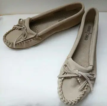 레어 사이즈 9 MINNETONKA 베이지 여성용 모카신