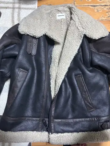 monkey time 다크 브라운 무스탕 자켓