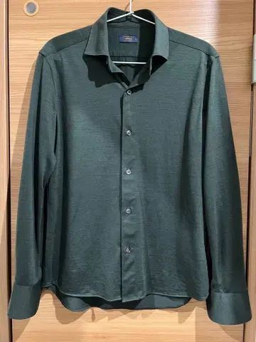 가마쿠라 셔츠 울 긴팔 셔츠 S 다크 그린
