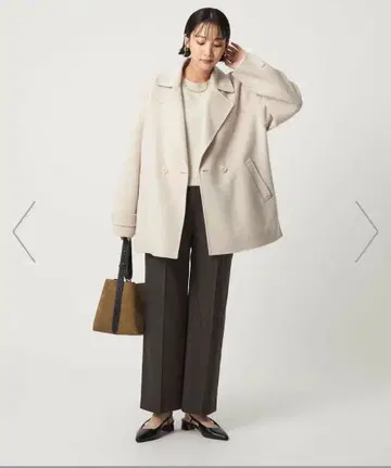 그린 레이블 리버 테일러드 미들 코트