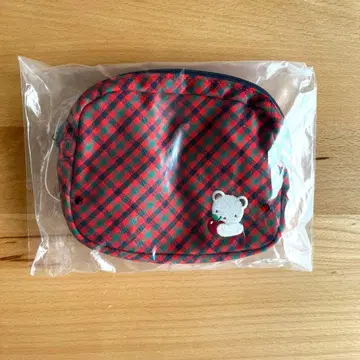 파밀리아 티슈 파우치 빨간색 체크 완판템 새상품 XF