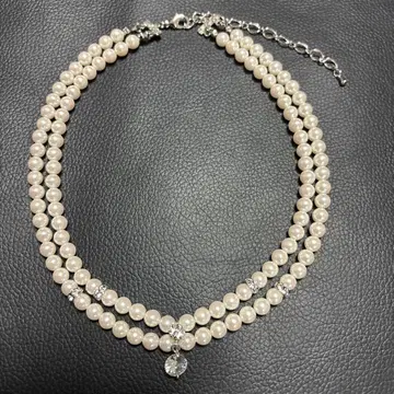 쁘띠 소아르 2연 펄 목걸이