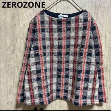 ZEROZONE 체크 무늬 니트 스웨터
