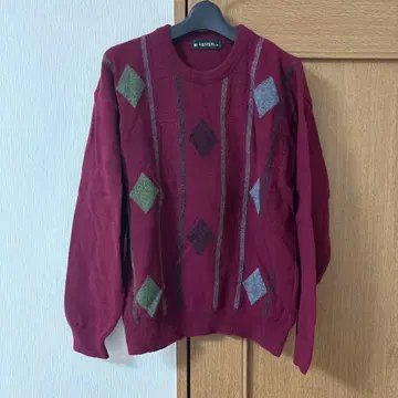 VIESTENI 와인 레드 니트 스웨터 M [ 구제 의류 ]