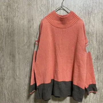 여성용 니트 스웨터 핑크 그레이