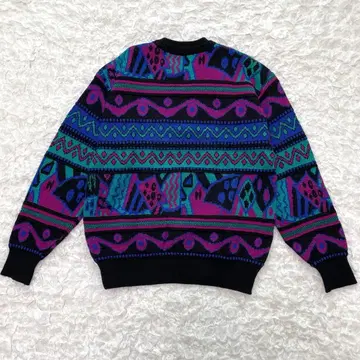 ST.TOROSA 3D 디자인 총 패턴 니트 빈티지 일본제