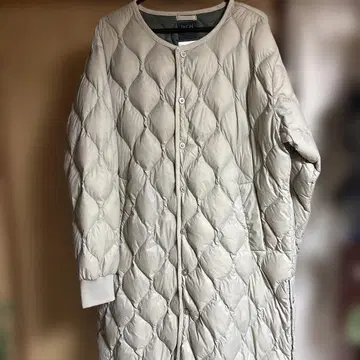 TAION 퀼팅 롱 코트 M