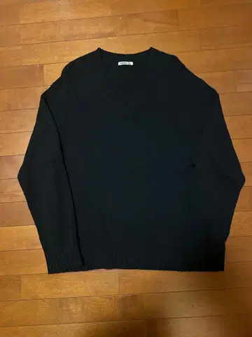 auralee SUMMER CASHMERE KNIT V-NECK P/O