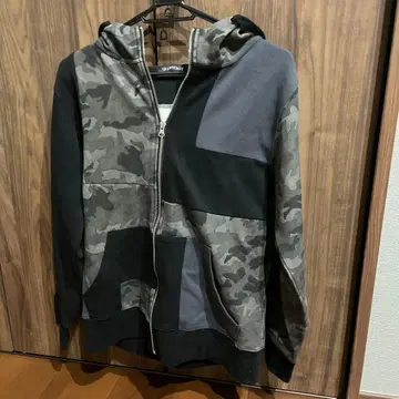 SOMEDIFF 카모 패턴 집업 후드티 M