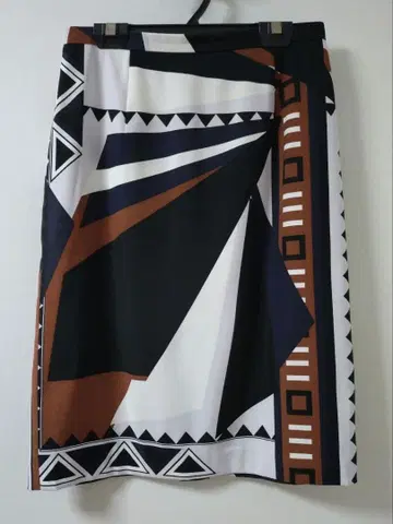 PINKY&DIANNE 기하학 패턴 무릎 기장 타이트 스커트