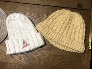 모자 부자 세트 총 4개 키드 모헤어 핸드메이드 울 버킷