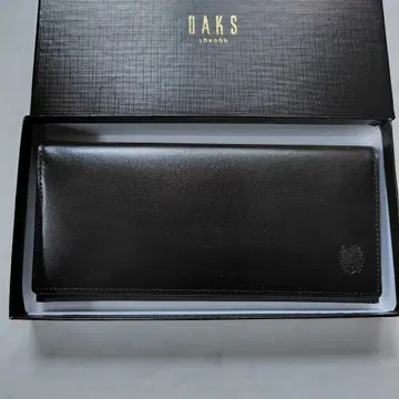 [ 새상품 ] DAKS 천연 가죽 장지갑 동전 지갑 있음 블랙