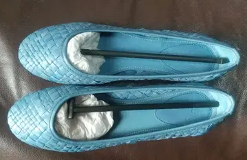 가죽 메쉬 펌프스 정가 17800엔 정도 23.5cm 블루 파랑