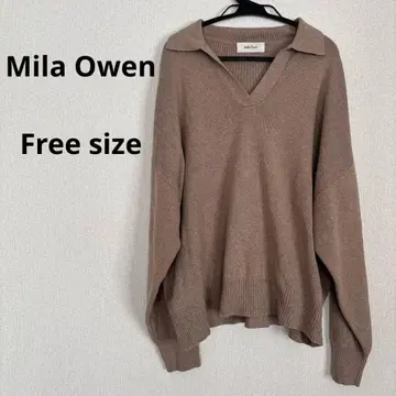 Mila Owen 오버 사이즈 스키퍼 니트 베이지 프리 사이즈