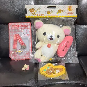코리락쿠마 메시지 봉제 인형, 미니 피규어 등 묶음 판매