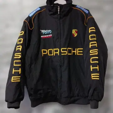Porsche 자수 로고 블랙 점퍼