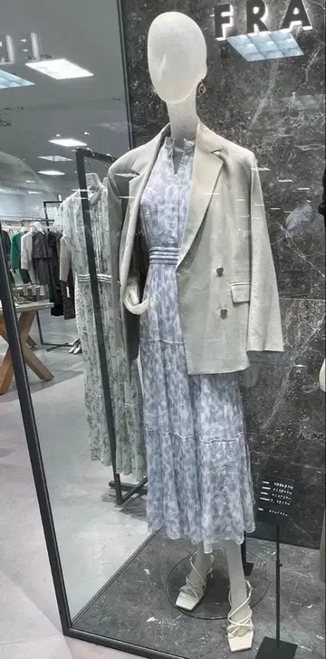 FRAYI.D 플리츠 프린트 원피스