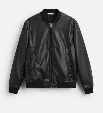 새상품 자라 ZARA 인조 가죽 라이더 블루종 블랙 택 포함