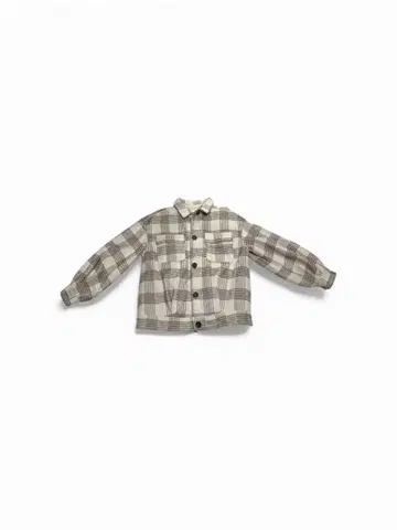 체크 무늬 플리스 자켓