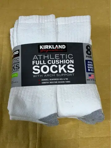 커클랜드 시그니처 애슬레틱 삭스 8켤레 9일 발송분