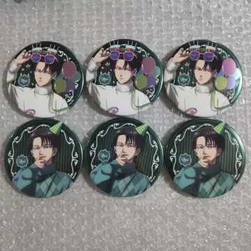 진격의 거인 이케프리 레스토랑 메탈 캔뱃지 리바이 6개