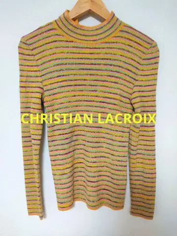 [ CHRISTIAN LACROIX ] 리브 하이넥 스웨터 라크루아