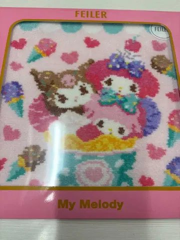 새상품 페이 FEILER 산리오 손수건 마이멜로디 쿠로미