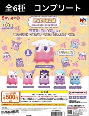 팩맨 산리오 캐릭터즈 치비 콜렉트 피규어 vol.2 클리어 컬러