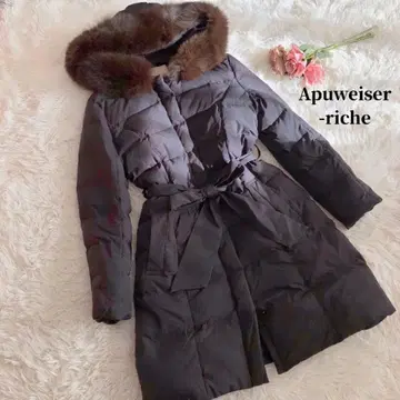 아푸와이저 리셰 다운 벨트 퍼 블랙