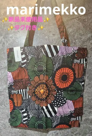 택 포함 미사용 새상품 마리메꼬 marimekko 토트백 하와이 구매품