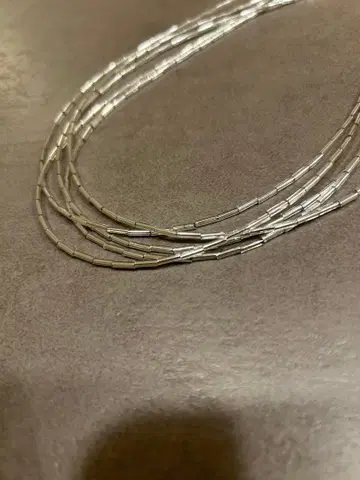 실버 다중 링크 목걸이 SV925 각인 있음
